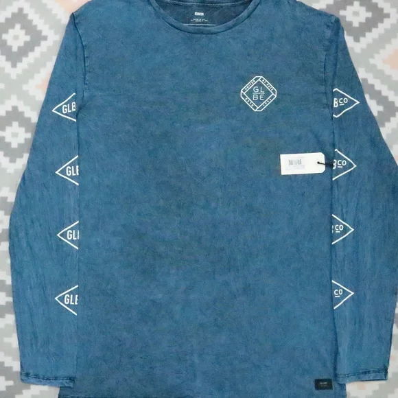 GLOBE Smiths LS Moroccan Acid Wash Tee NWT Sz LG Men - Picture 2 of 7